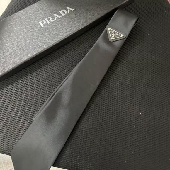Prada Black Silk Tie - Picture 1 of 4